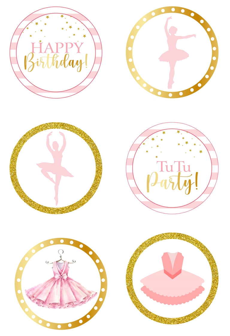 Ballerina Theme Birthday Party Cake Topper / Cake Decoration Kit