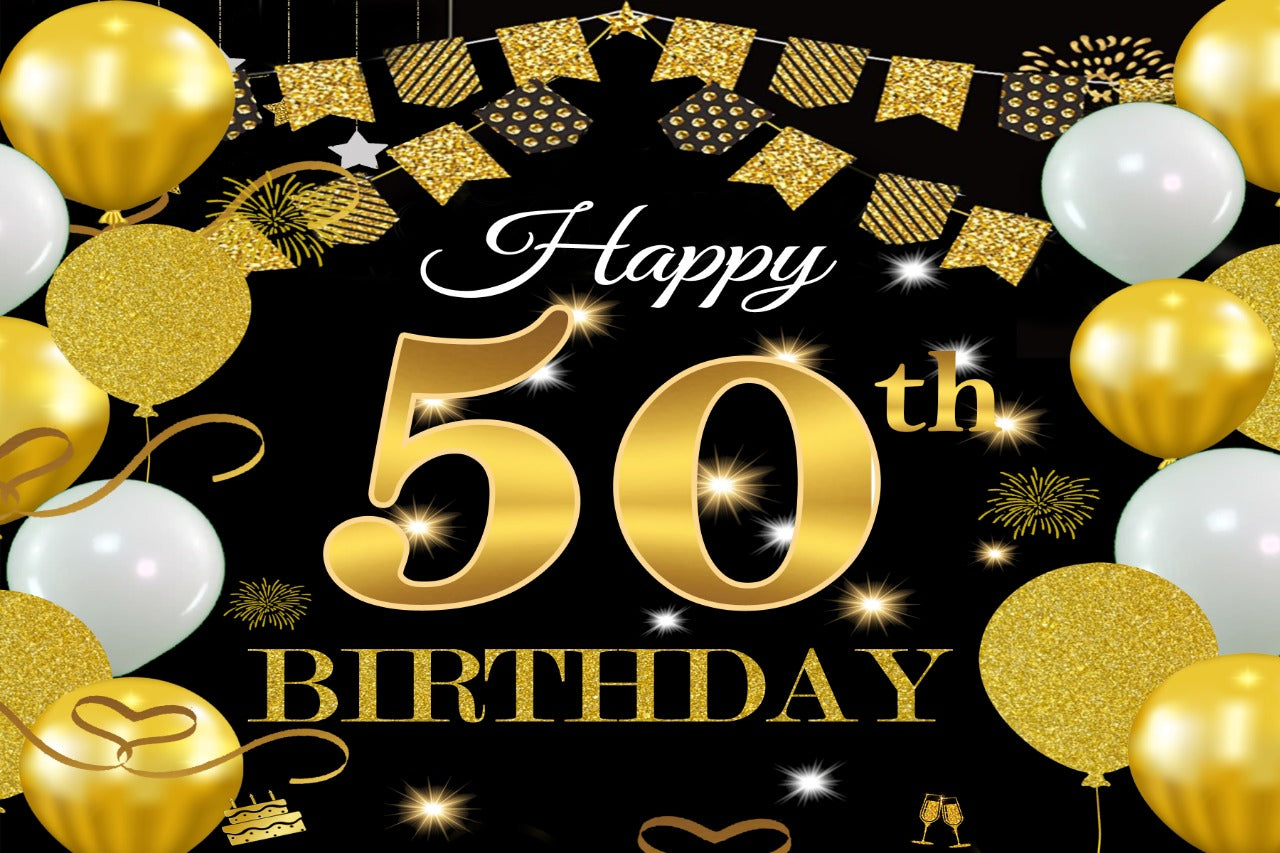 50th Birthday Party Backdrop