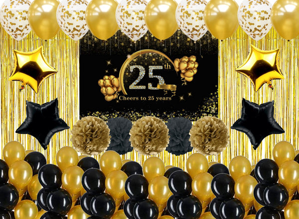 25th Anniversary Party Complete Decoration Kit 