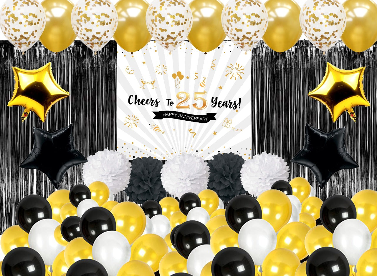 25th Anniversary Party Complete Decoration Kit