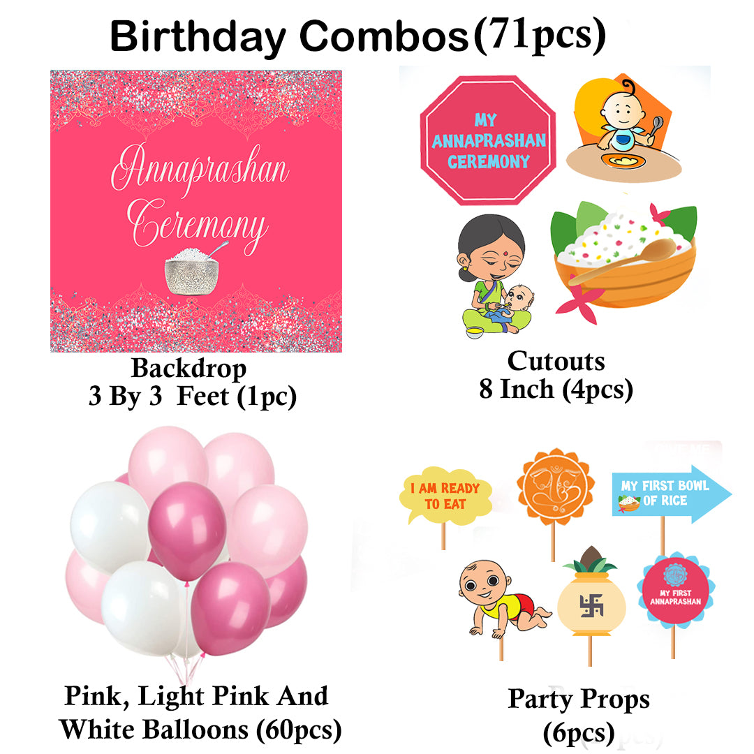 Annaprashan Ceremony Decoration Kit for Complete Set with Cut Outs and Props