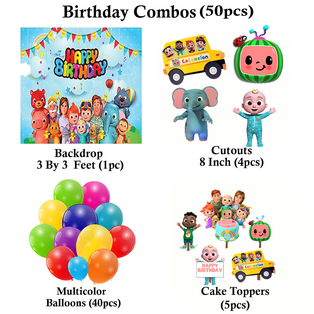 Cocomelon Theme Party Complete Set for Decoration