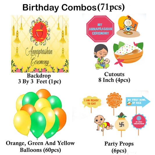 Annaprashan Ceremony Decoration Kit for Complete Set with Cut Outs and Props