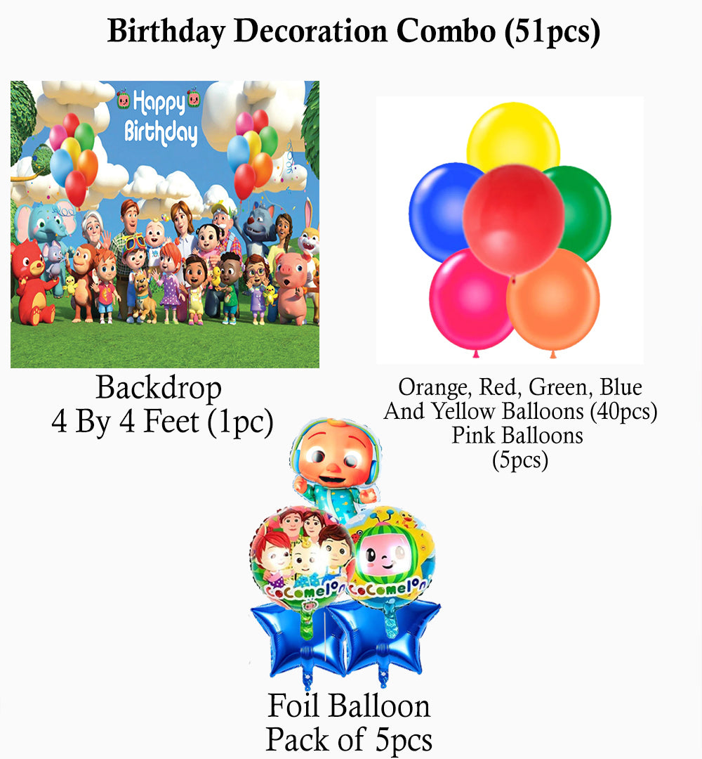 Cocomelon Theme Party Complete Set for Decoration