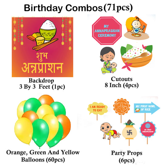 Annaprashan Ceremony Decoration Kit for Complete Set with Cut Outs and Props