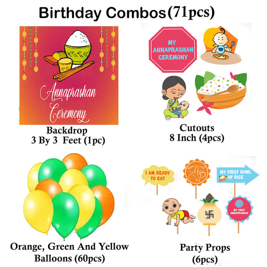 Annaprashan Ceremony Decoration Kit for Complete Set with Cut Outs and Props