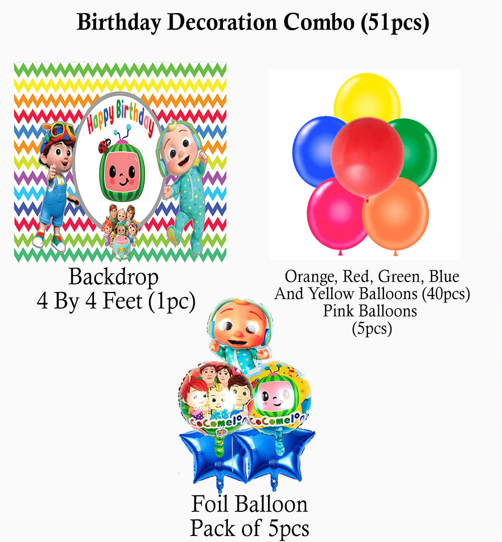 Cocomelon Theme Party Complete Set for Decoration