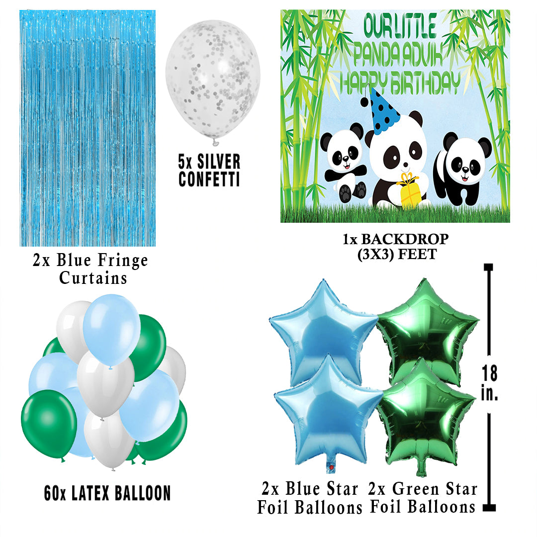 Panda Theme Birthday Party Decorations Complete Set