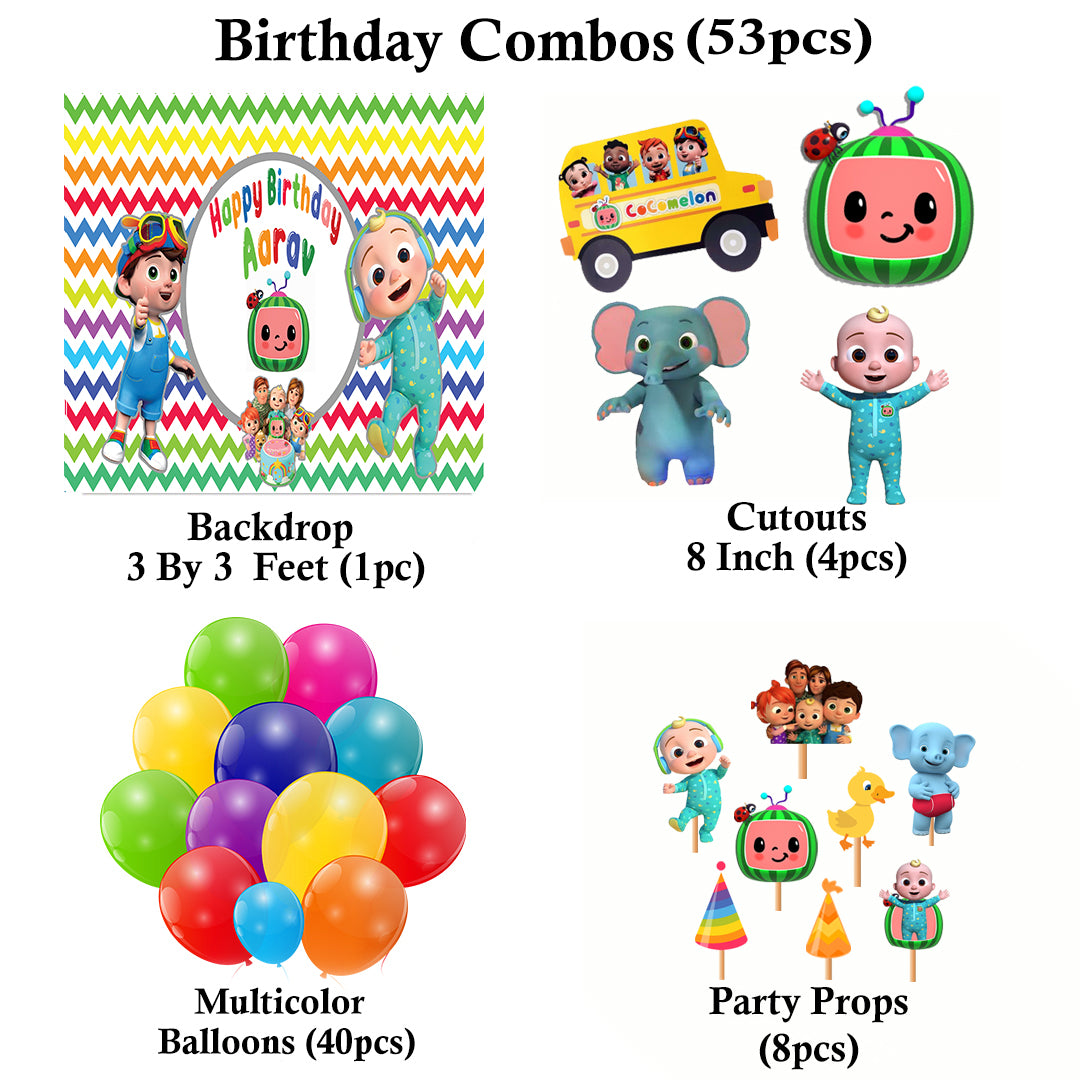Cocomelon Theme Party Complete Set for Decoration