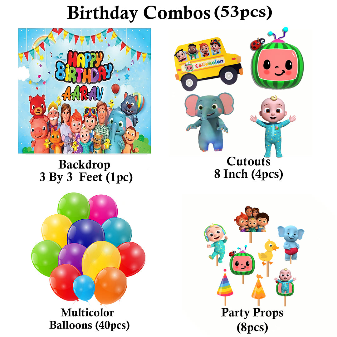 Cocomelon Theme Party Complete Set for Decoration