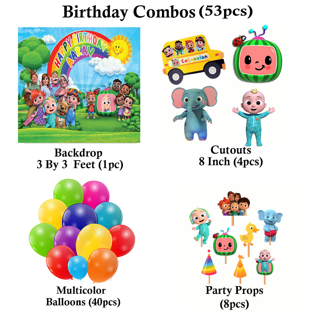 Cocomelon Theme Party Complete Set for Decoration