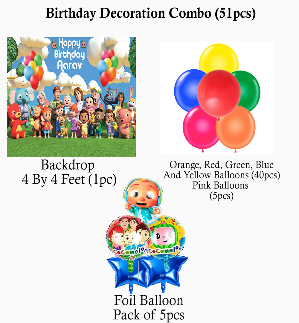 Cocomelon Theme Party Complete Set for Decoration