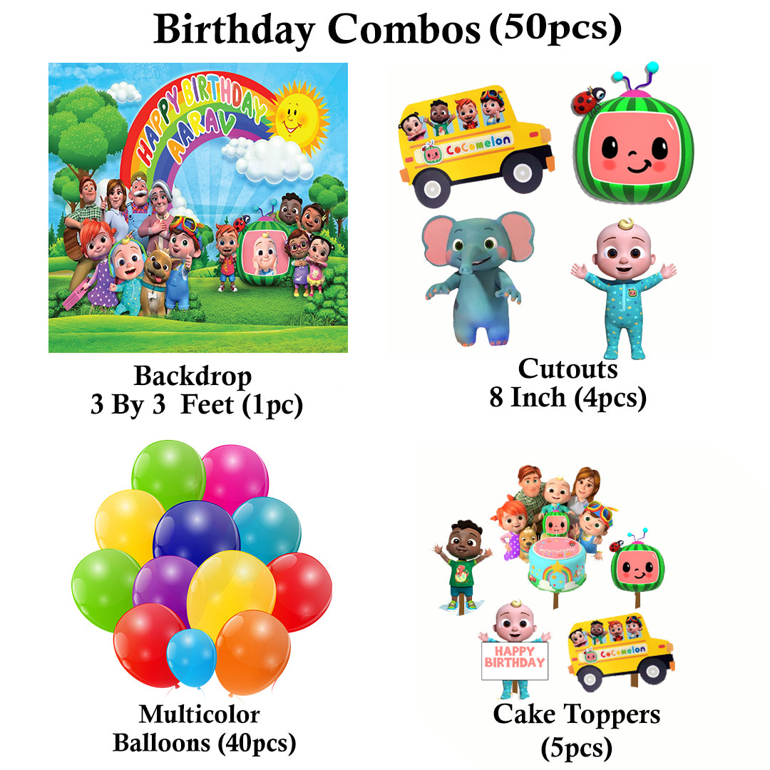 Cocomelon Theme Party Complete Set for Decoration