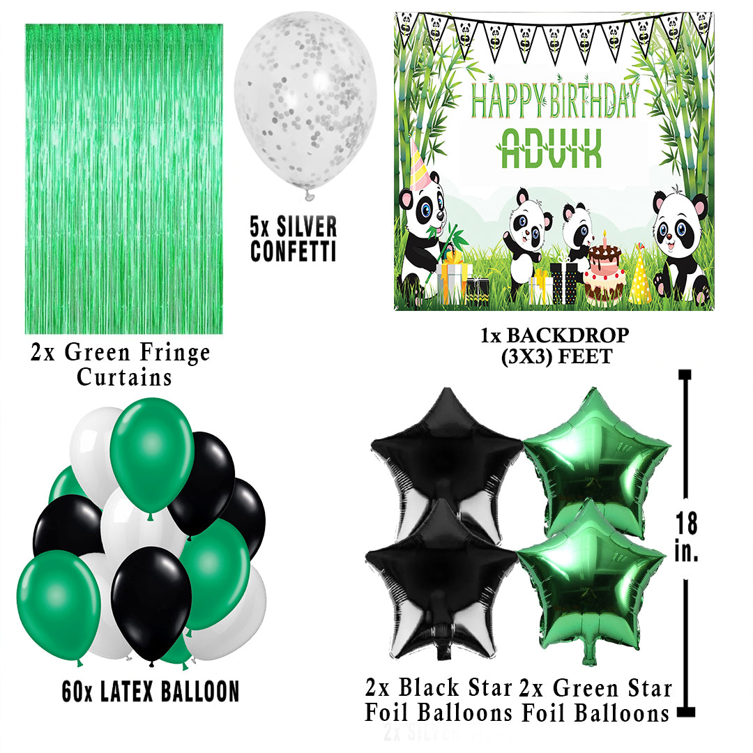 Panda Theme Birthday Party Decorations Complete Set