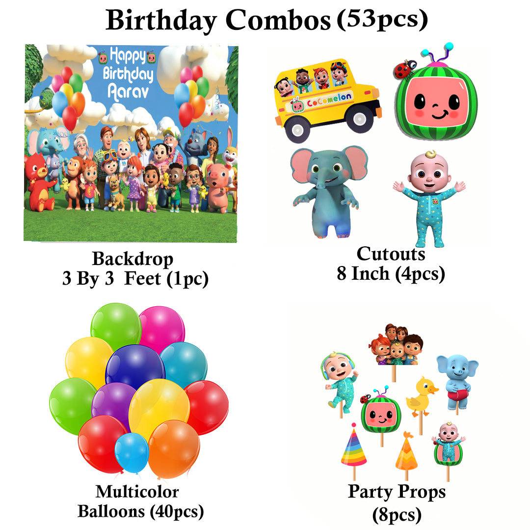Cocomelon Theme Party Complete Set for Decoration
