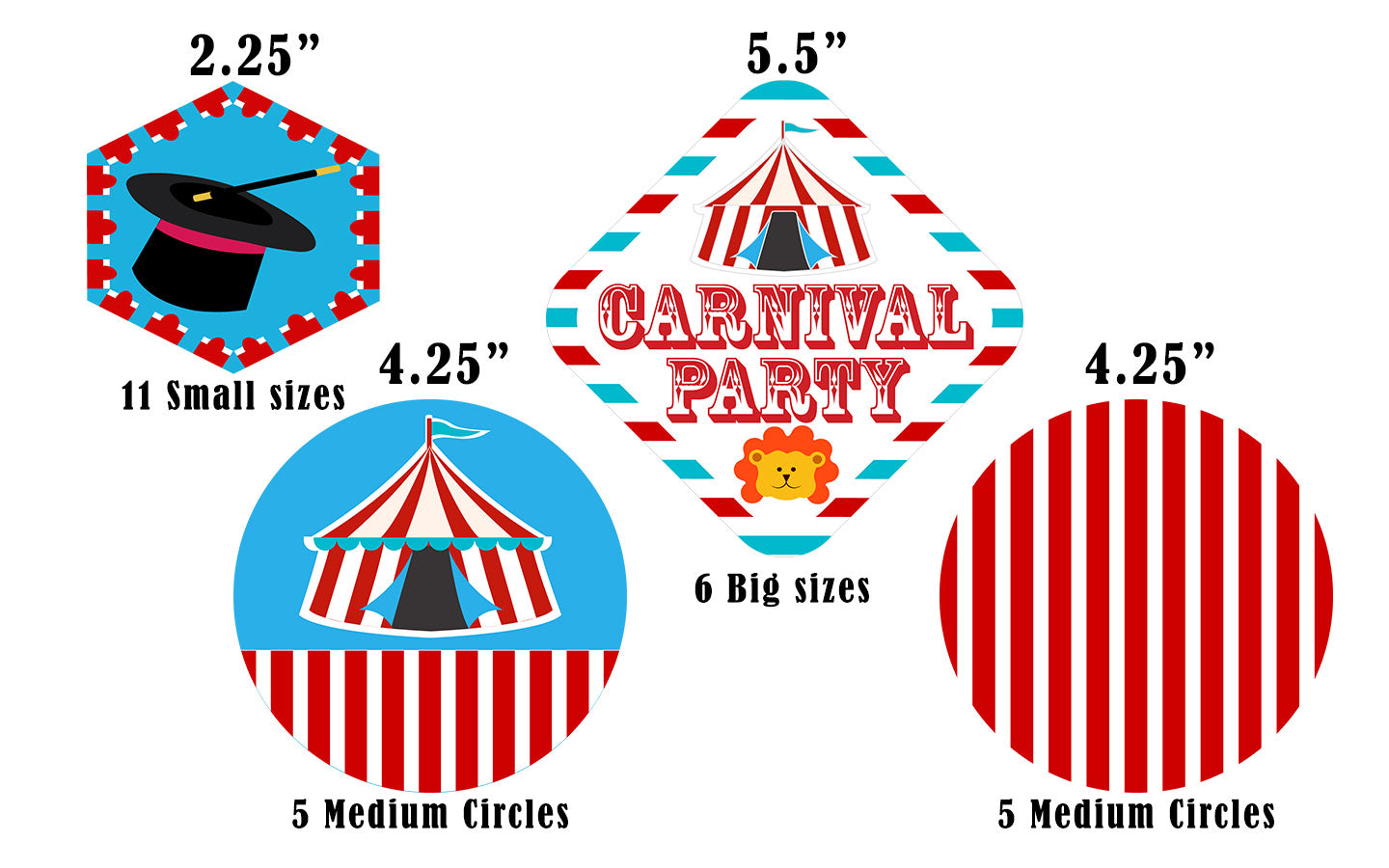 Carnival Theme Birthday Party Table Confetti for Decoration