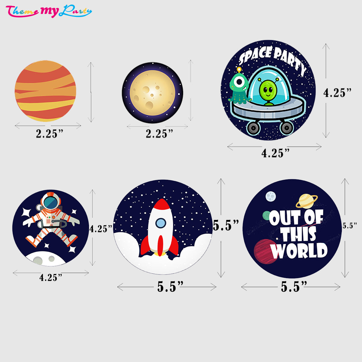 Space Theme Birthday Party Table Confetti