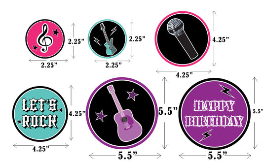 Rockstar Theme Birthday Party Table Confetti for Decoration