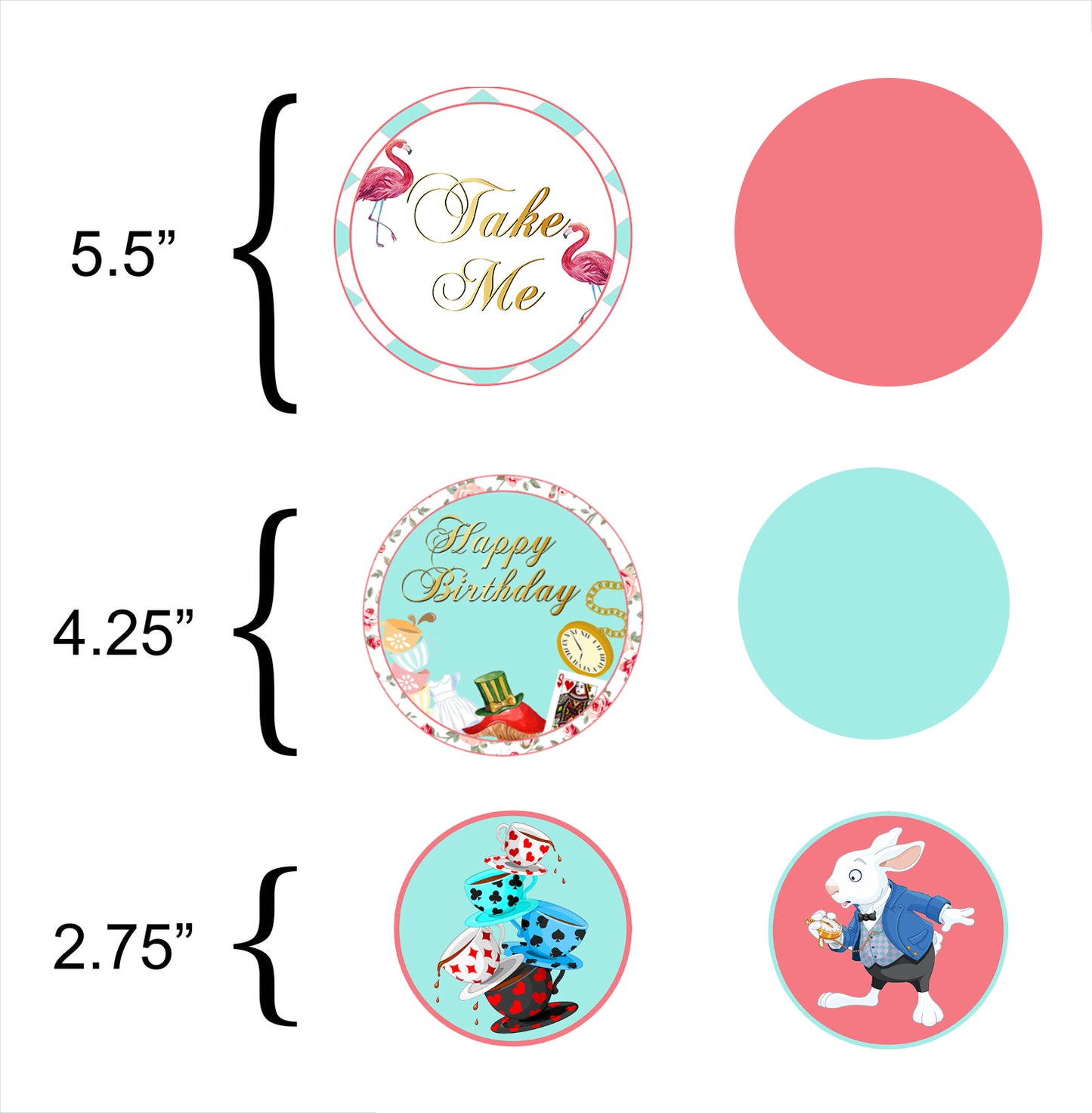 Alice Tea Party Theme Birthday Party Table Confetti