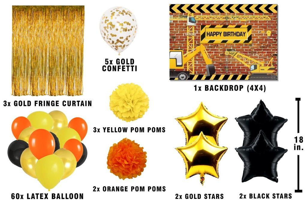 Construction Birthday Complete Party Set