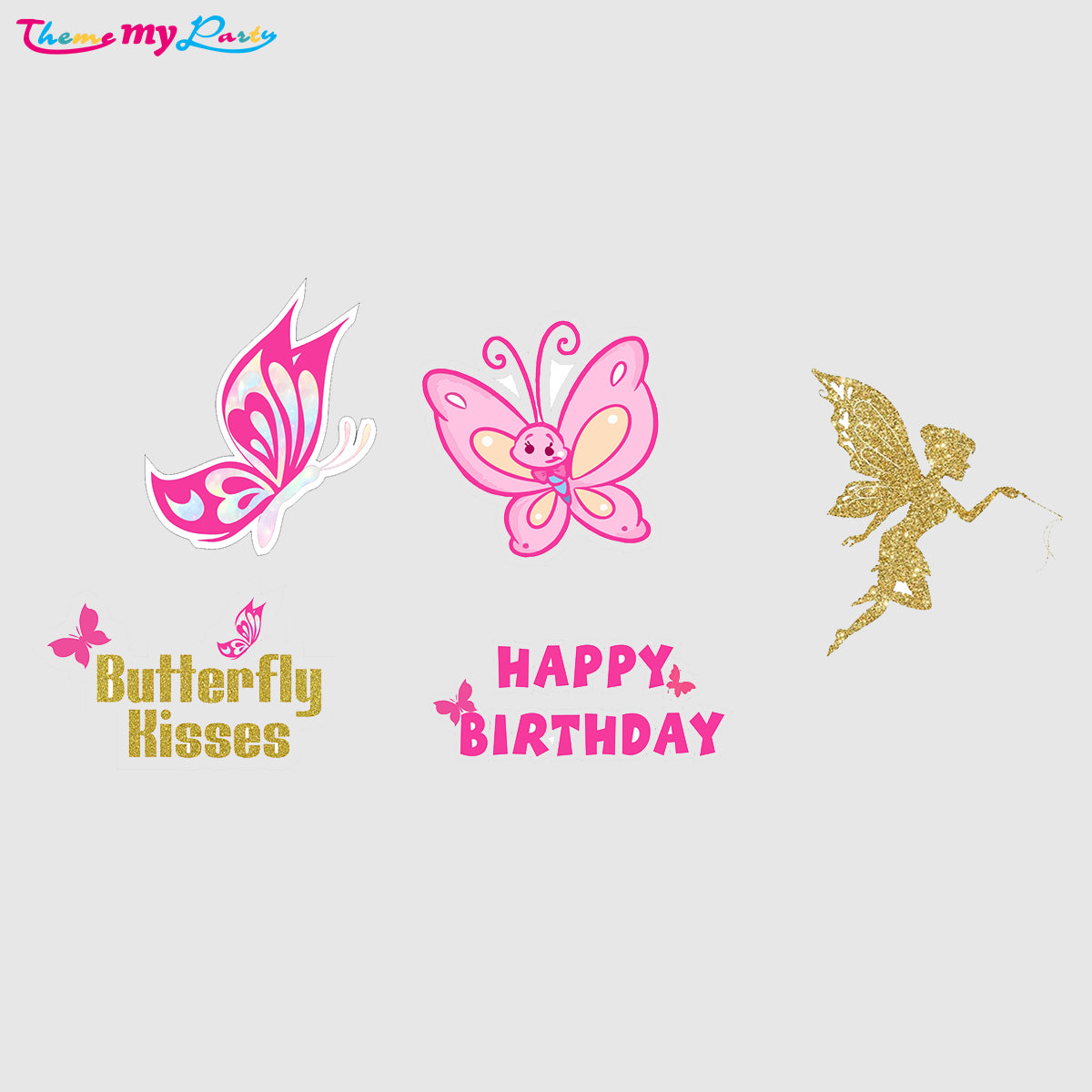 Butterflies & Fairies Theme Birthday Party Cutouts