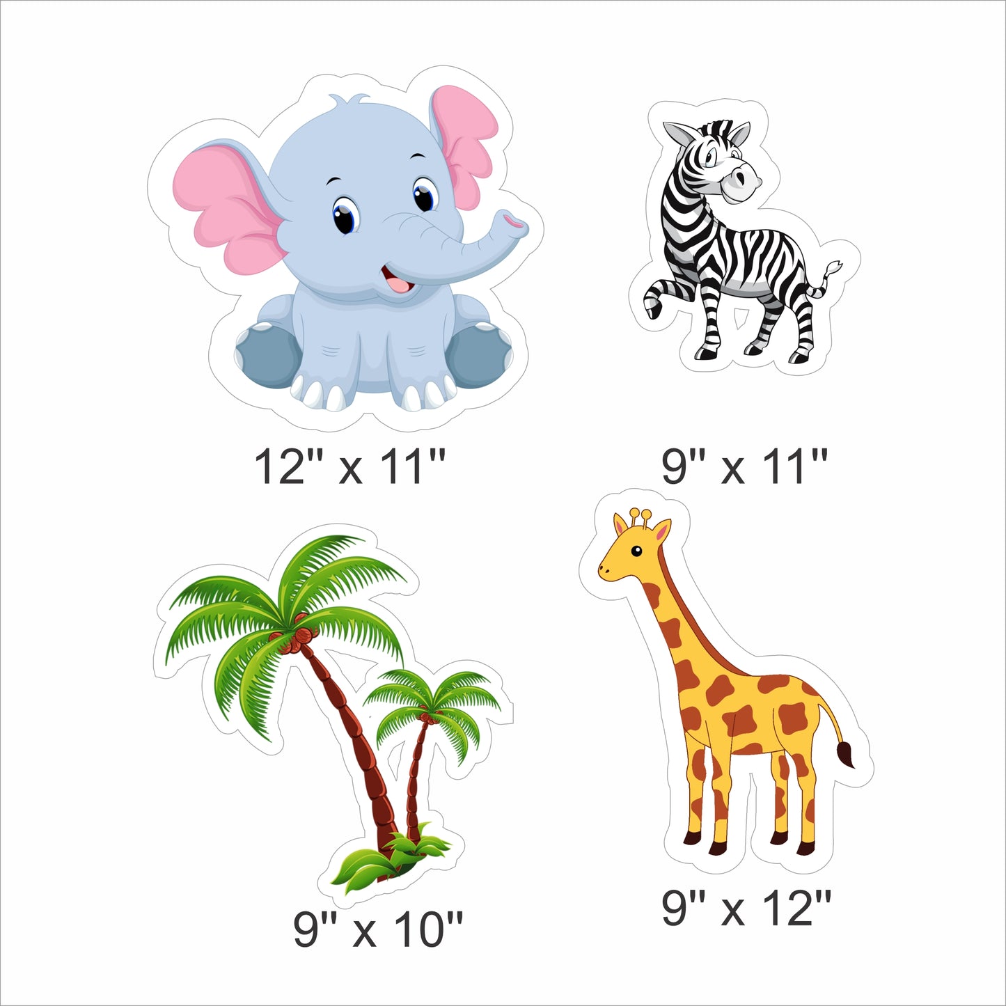 Jungle Theme Birthday Party Cutouts