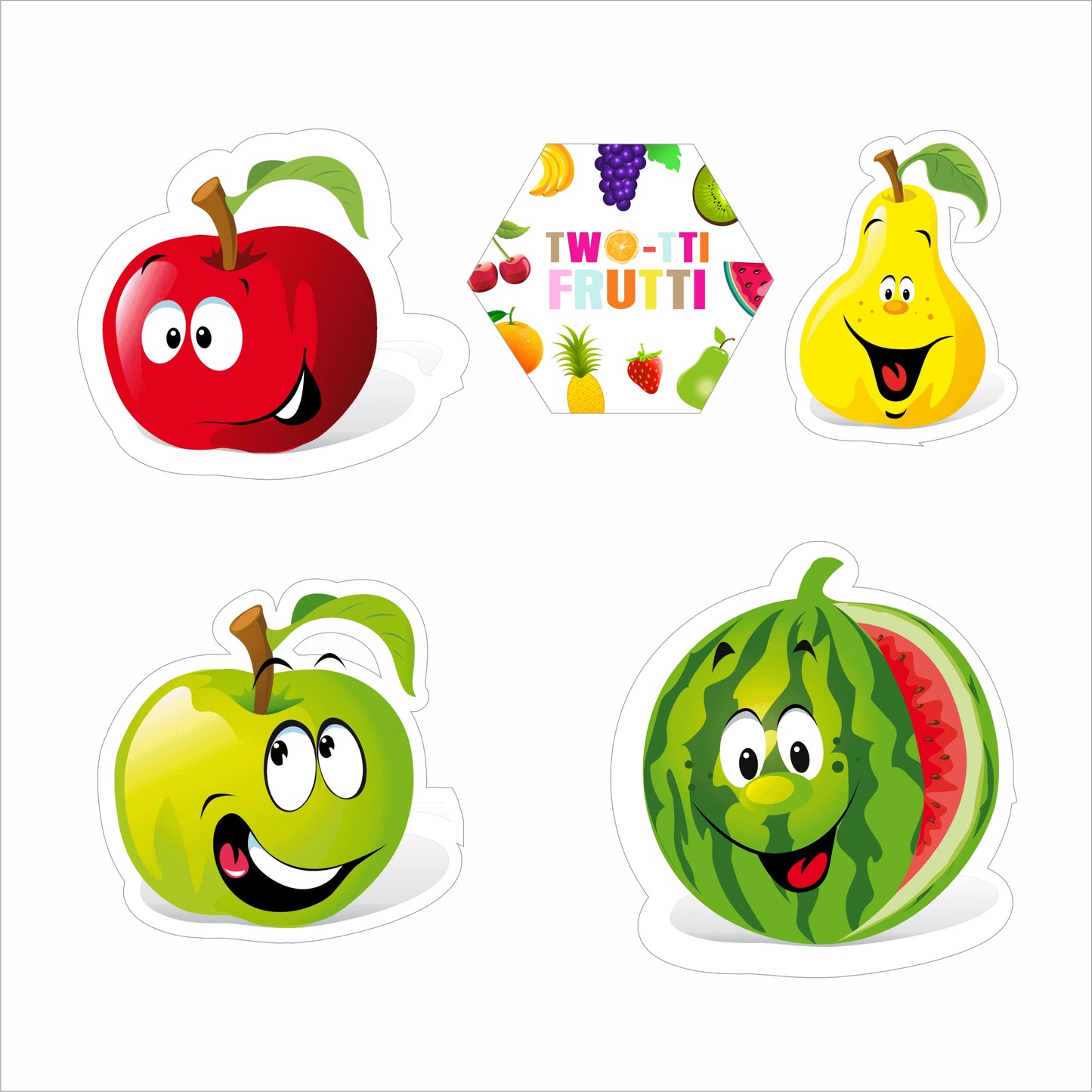 Twotti Fruity Theme Birthday Party Cutouts