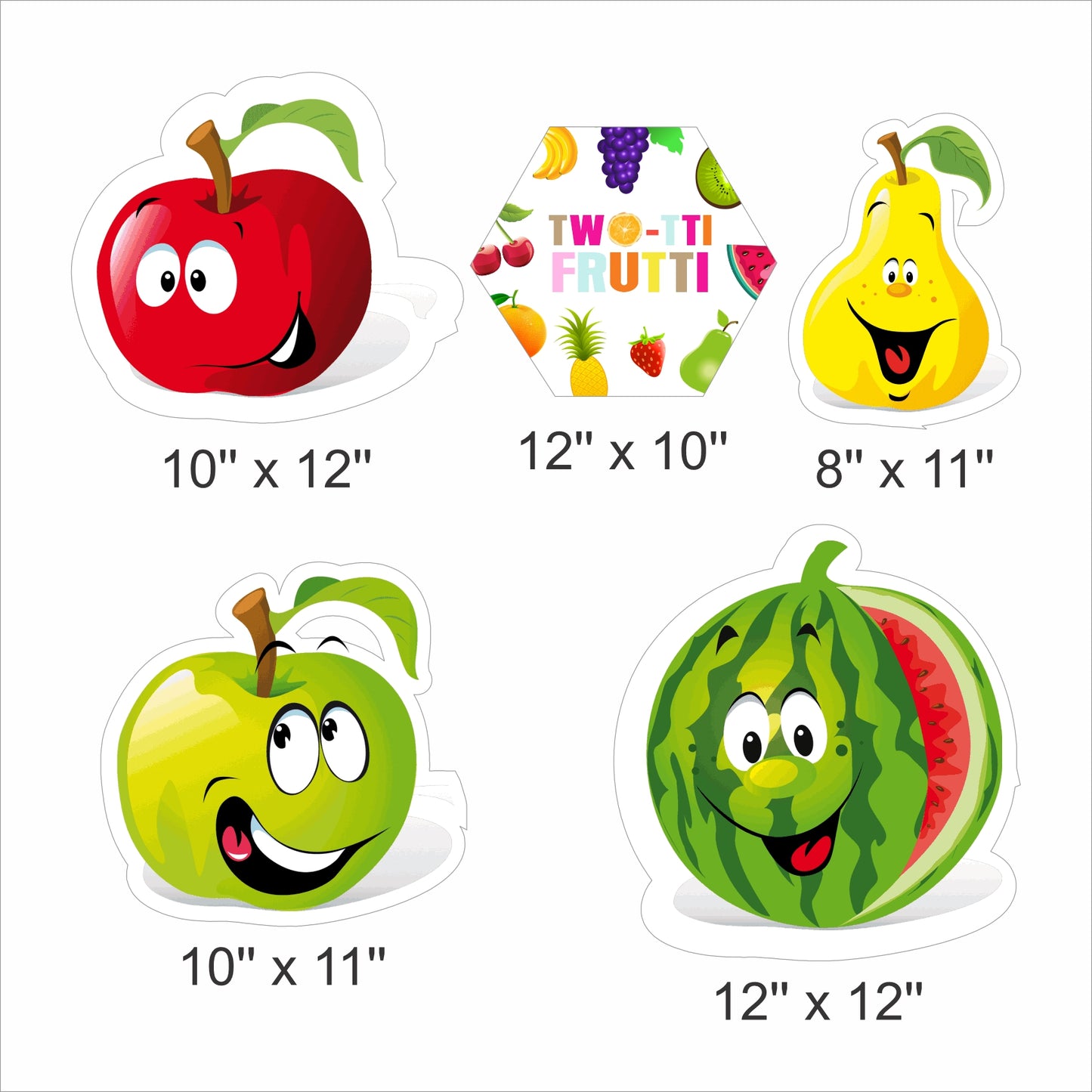 Twotti Fruity Theme Birthday Party Cutouts