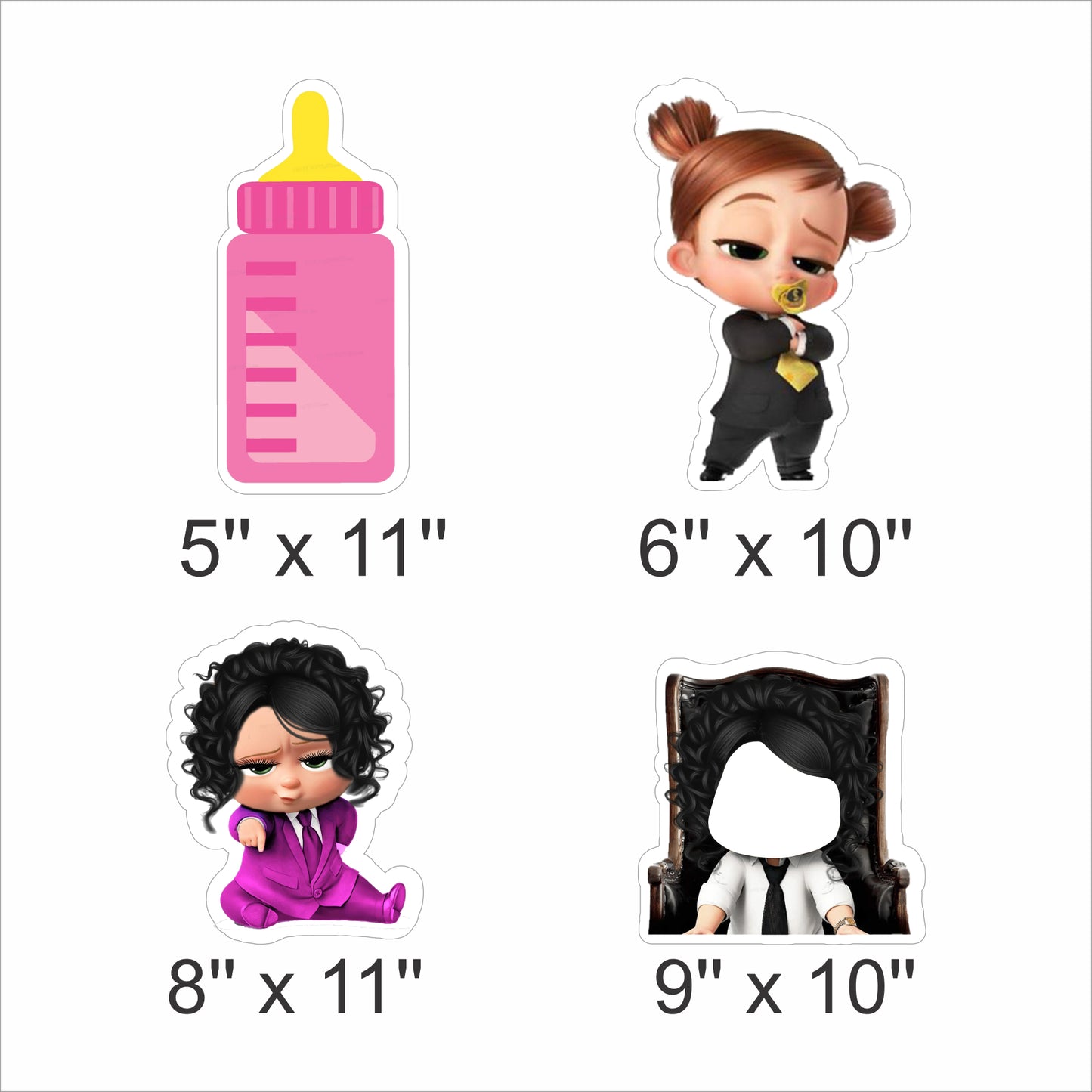 Boss Baby Girl Theme Birthday Party Cutouts