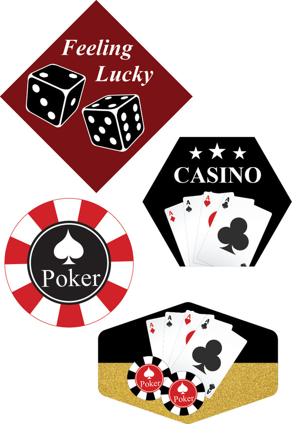 Casino/Card Party  Cutouts Pack For Decoration