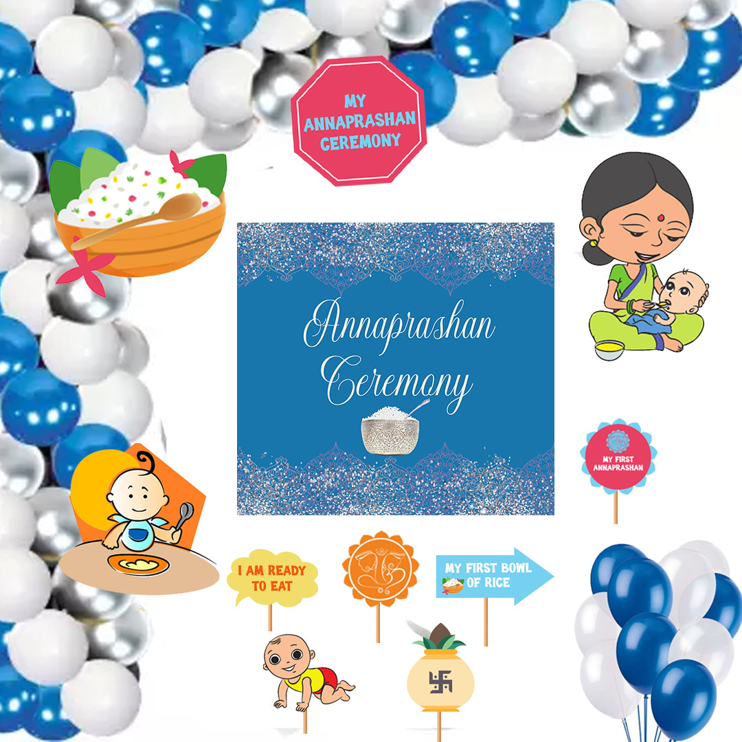 Annaprashan Ceremony Decoration Kit for Complete Set with Cut Outs and Props