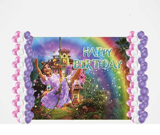 Encanto Theme Birthday Party Decoration kit with Backdrop & Balloons