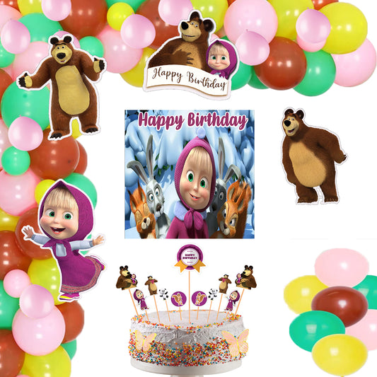 Masha and The Bear Theme Party Complete Set for Decoration