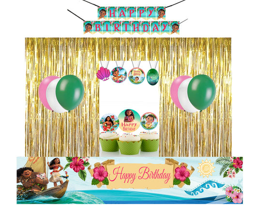 Moana Theme Birthday Party Decoration Kit
