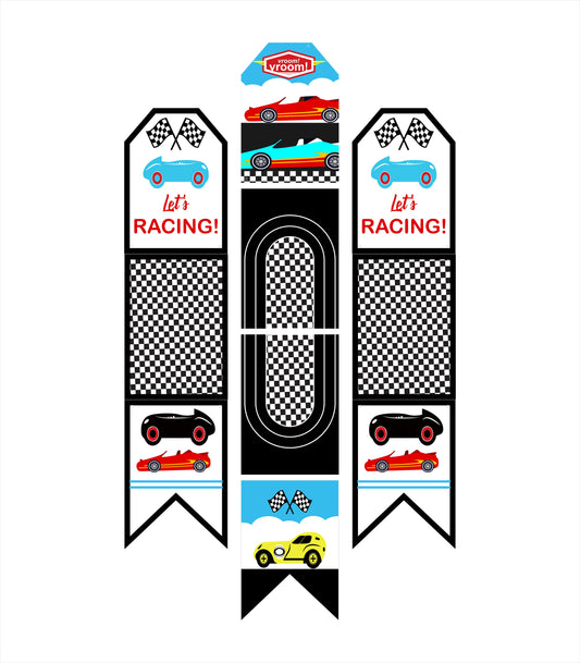 Cars Birthday Paper Door Banner for Wall Decoration