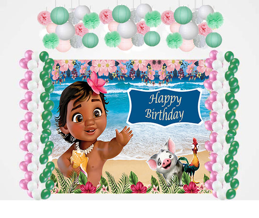 Moana Theme Birthday Party Complete Decoration Kit