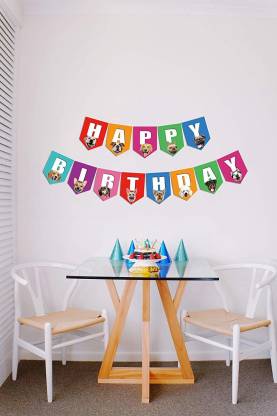 Happy Birthday Birthday Banner Perfect For Pet , Bunting & Garland Photo Booth Props Decoration
