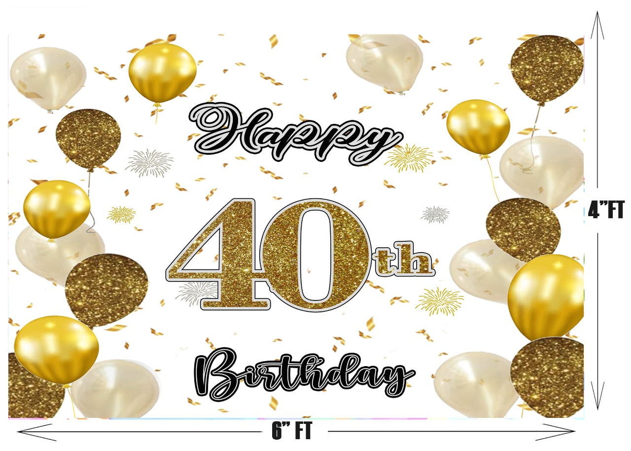 40th Birthday Party Backdrop