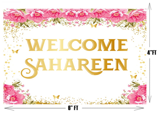 Personalize Happy Birthday Backdrop Banner