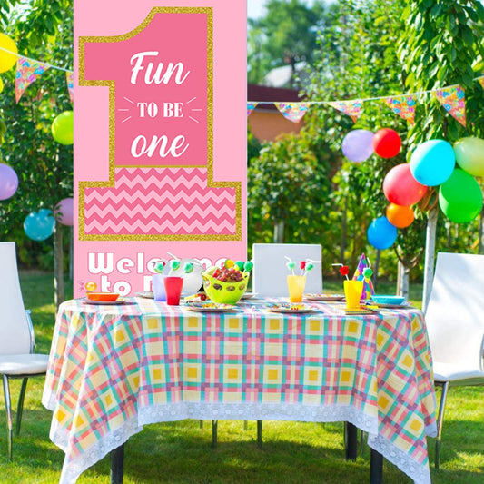 Fun Is One Customized Welcome Banner Roll up Standee (with stand)