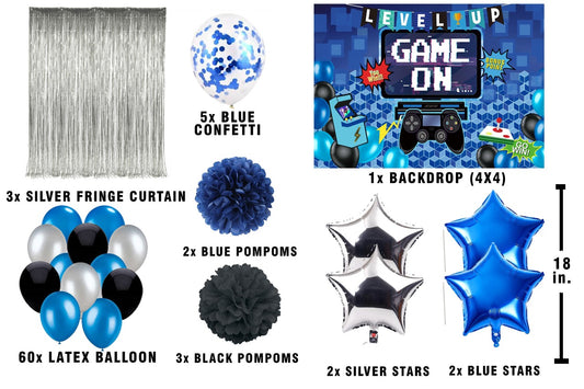 Gaming Theme Birthday Party Decorations Complete Set