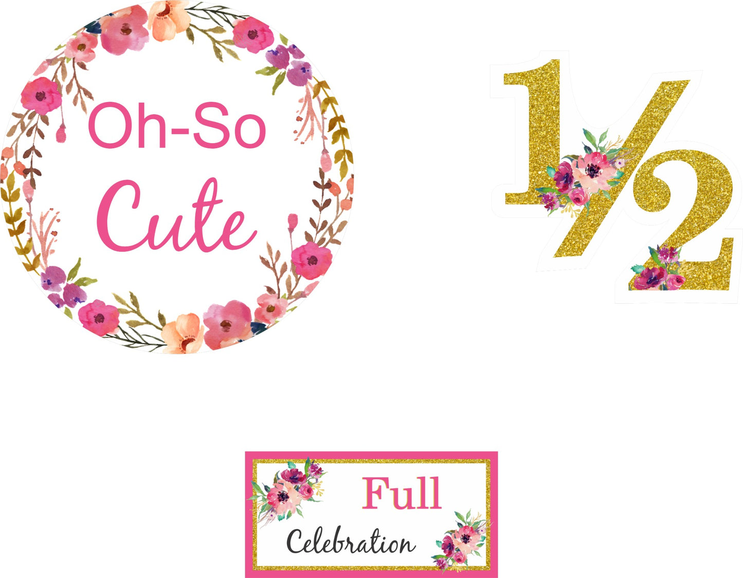 Half Birthday Party Theme Hanging Set for Decoration