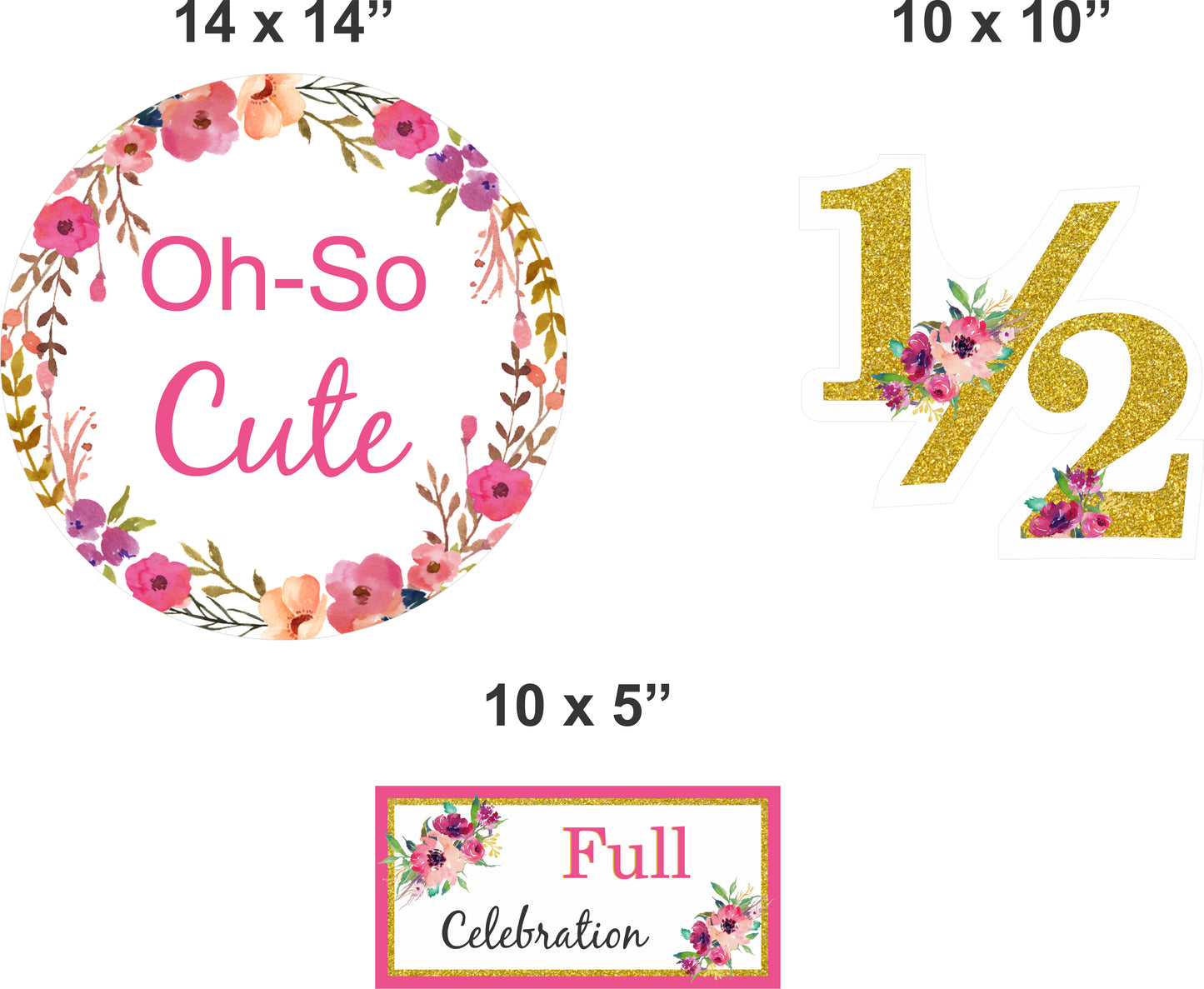 Half Birthday Party Theme Hanging Set for Decoration