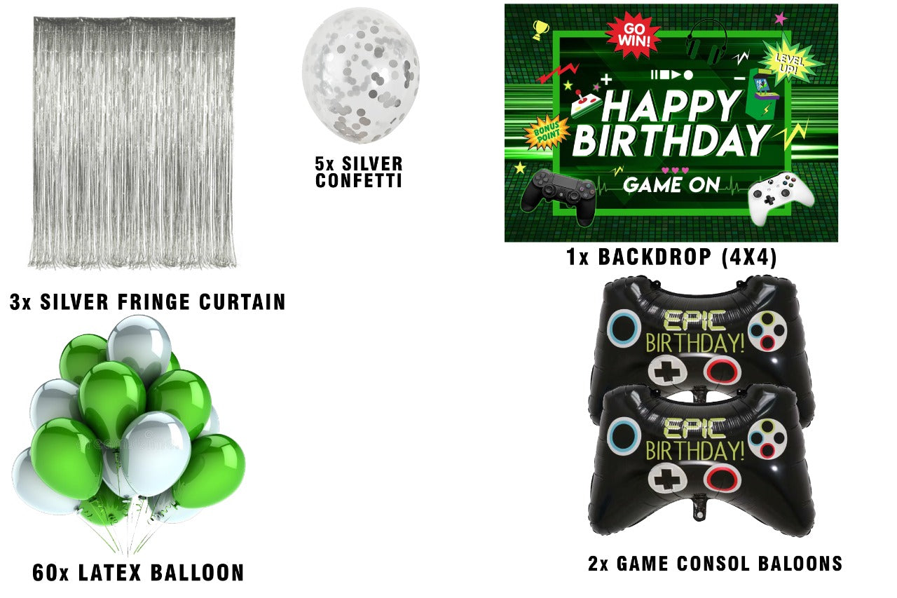 Gaming Theme Birthday Party Decorations Complete Set