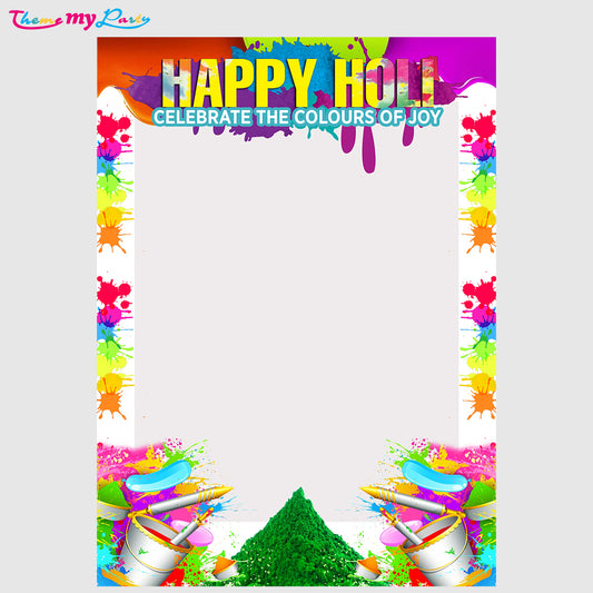 Holi Party Selfie Photo Booth Frame