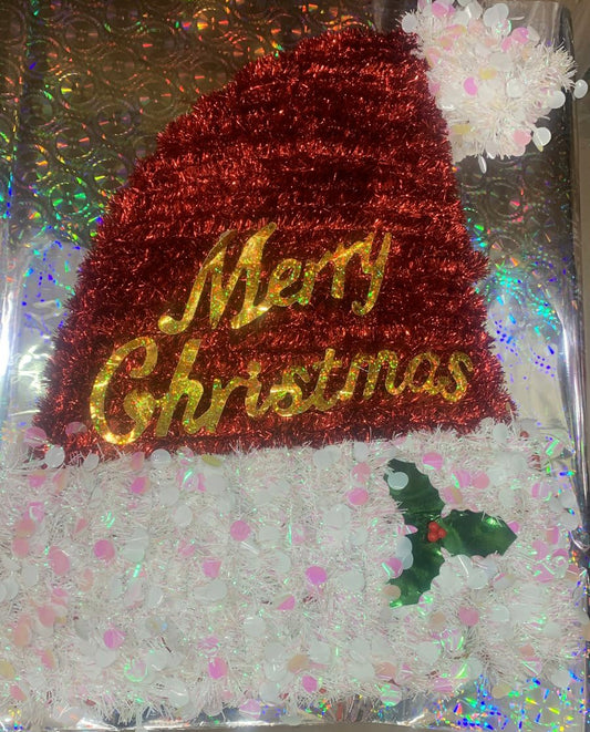 Christmas Outdoor/Indoor Merry Christmas Cap Cutout Decorations Or Hangings