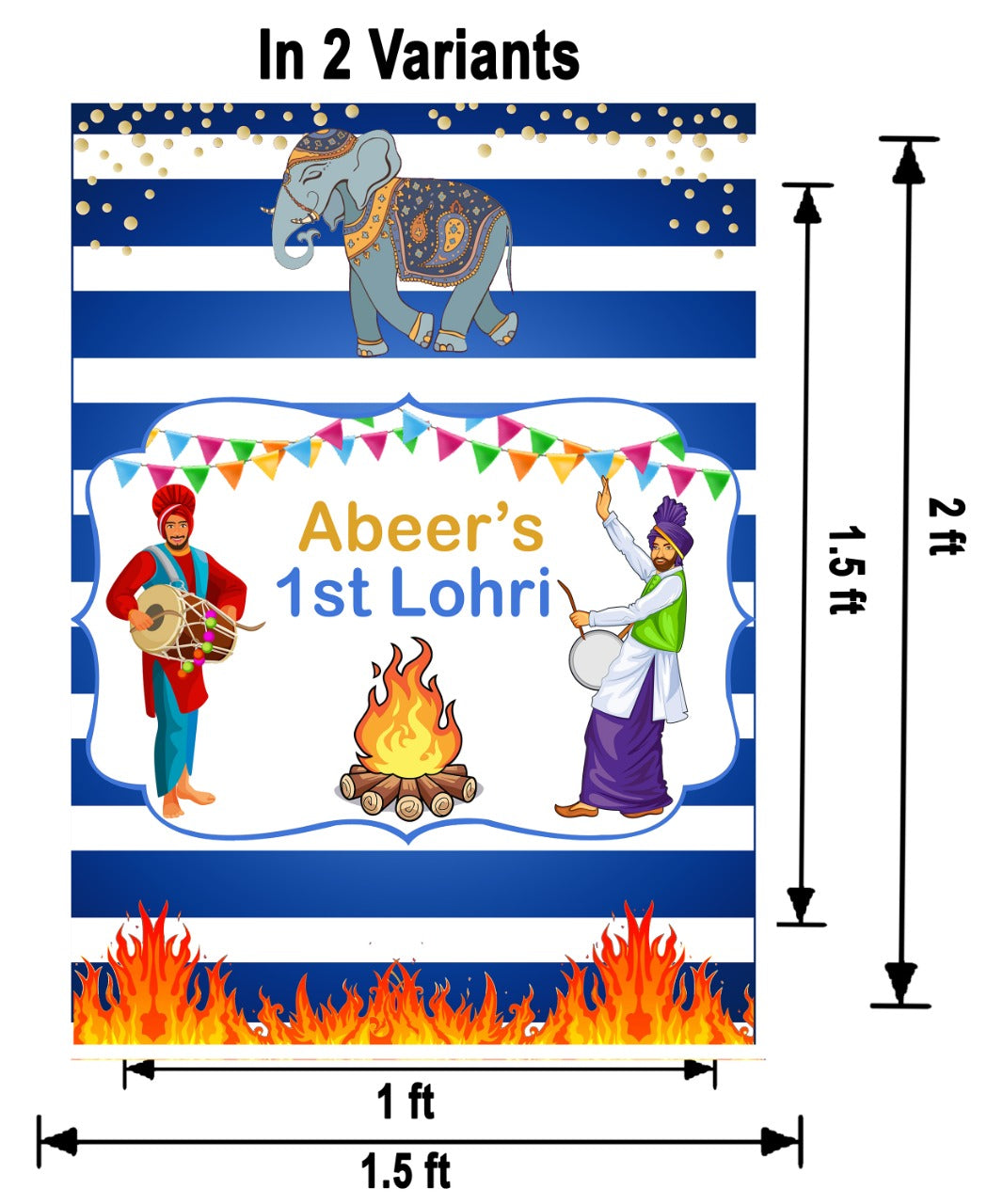Lohri Party Welcome Board for Kids