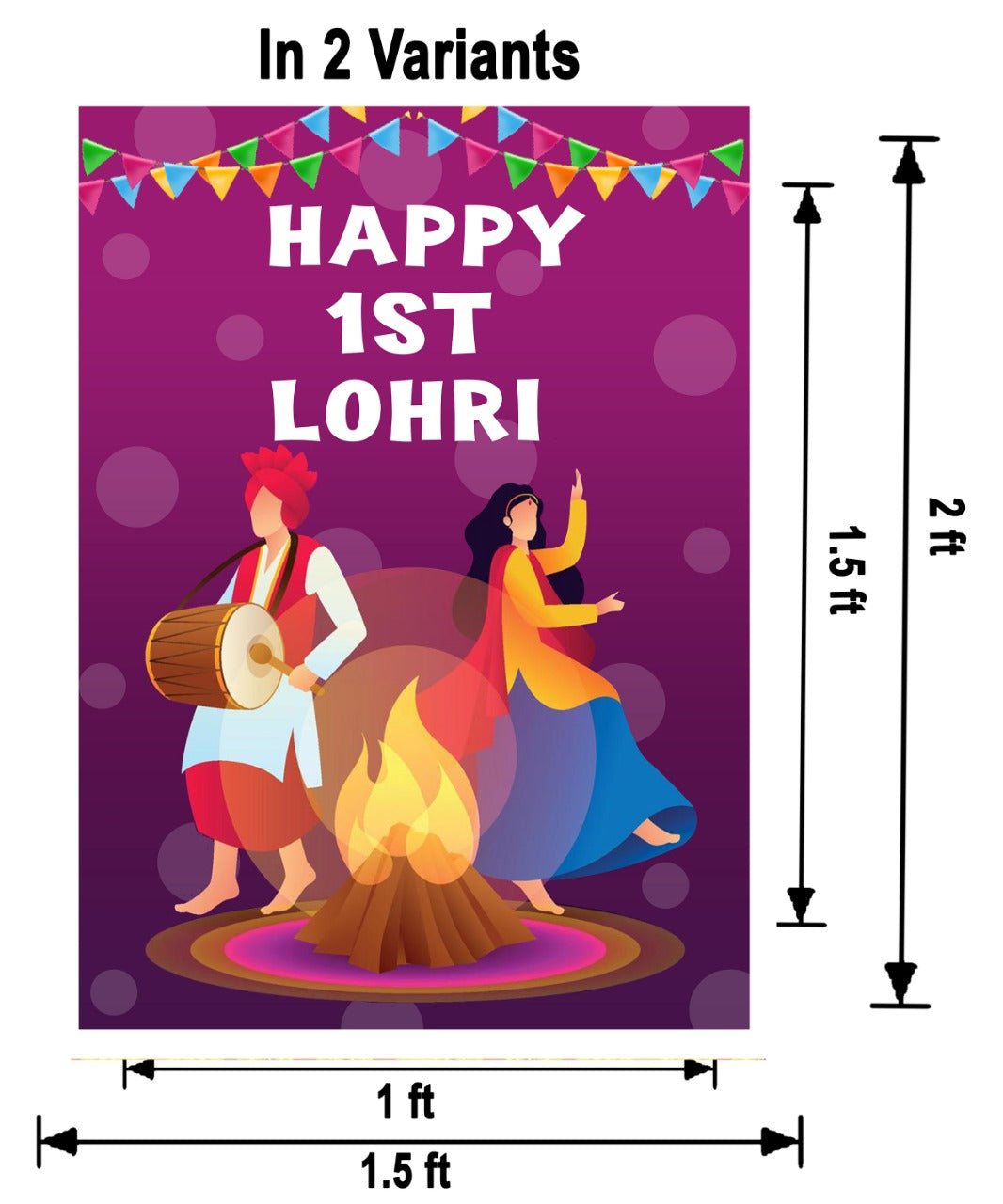 Lohri Party Welcome Board for Kids