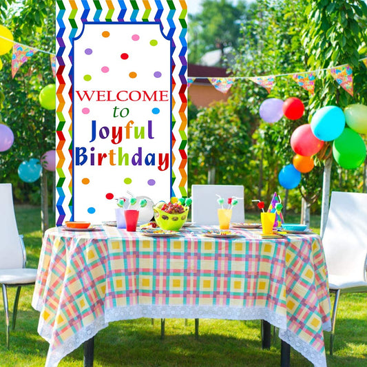 Joyful Birthday Customized Welcome Banner Roll up Standee (with stand)