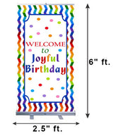 Joyful Birthday Customized Welcome Banner Roll up Standee (with stand)